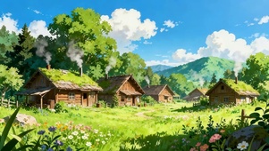 白云花草树木