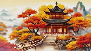 古朴国风插画