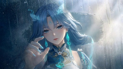 雨幕清影清宵