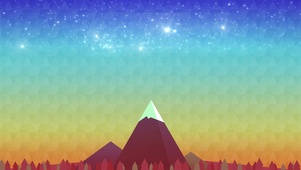 唯美的流星山脉