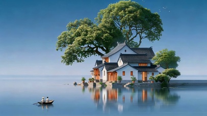 湖中小居