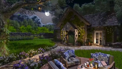 夏日夜晚郊外别墅