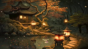 月色古风小屋