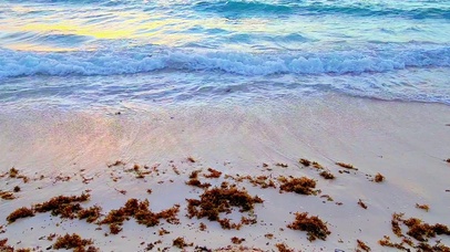 4K治愈海滩海浪