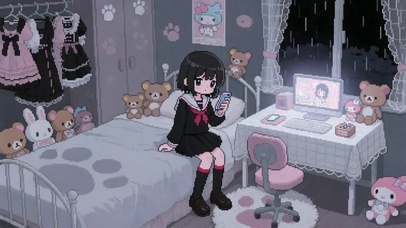 像素风女孩的房间