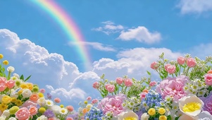 彩虹鲜花
