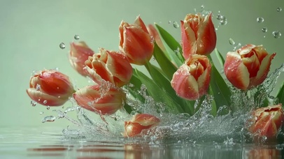 唯美清新的郁金香