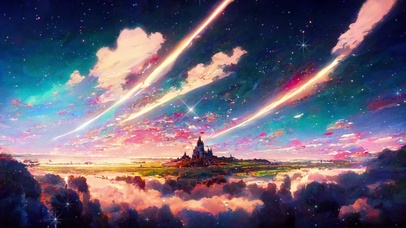 4K唯美星空城堡