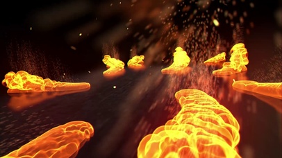 三维空间火焰汇聚热情奔放