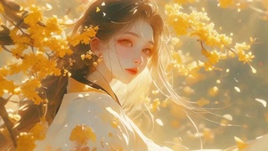 腊梅汉服少女