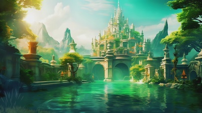 绿色护眼水域魔法城堡