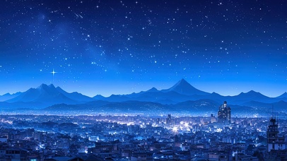 俯瞰城市夜景