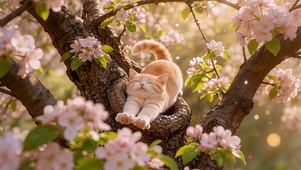伸懒腰的小猫