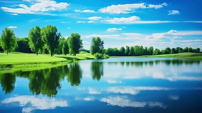 美丽湖泊风景