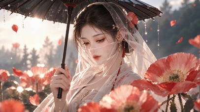赏花听雨