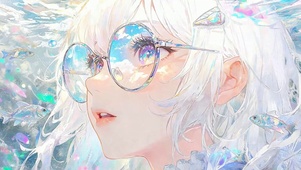 戴眼镜女孩