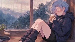 靠窗听雨的蕾姆