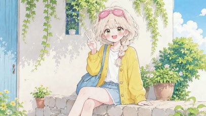 夏日清新元气可爱美少女