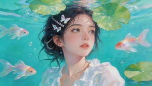 夏日水下女孩
