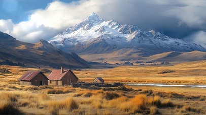 广袤草原上的小屋