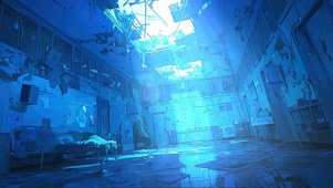 静谧阳光废墟建筑