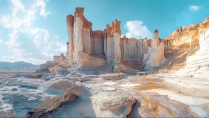 壮丽的丹霞岩石