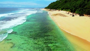 4K清凉清澈海浪