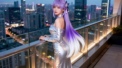 紫发少女