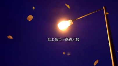 文艺路灯简约背景文字控励志