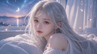 白发美女