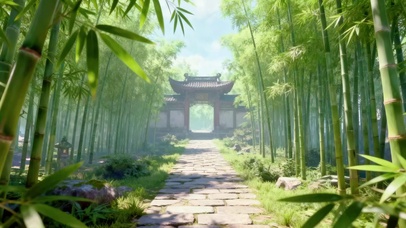深院翠色
