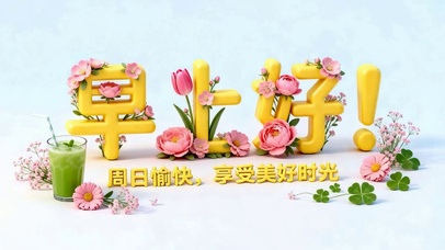 早上好