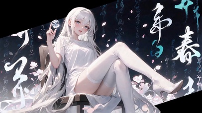 高清白色高跟少女