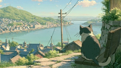 街角的猫咪