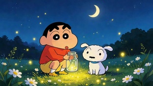 夏夜萤火蜡笔小新