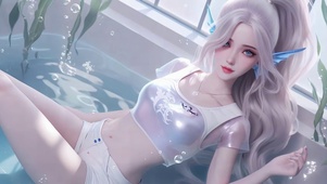 唯美水境浴缸人鱼姬