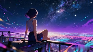 星海中的背影