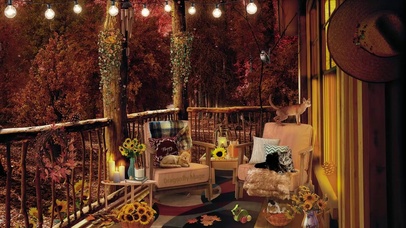 舒适的秋季庭院