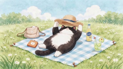 遮阳的小猫