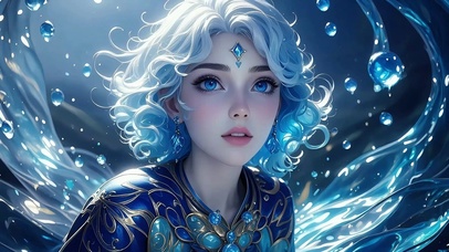 4K 冰澜间晶铠少女