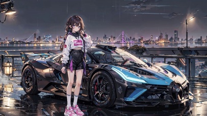 女孩汽车