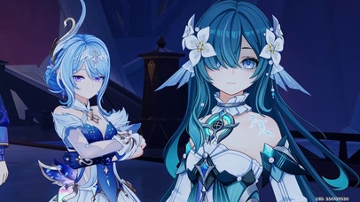 双少女 蓝白立绘 游戏