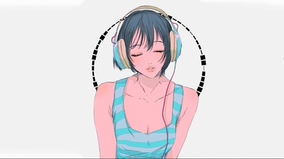 音频响应 听音乐少女