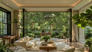 在温馨的绿色小屋