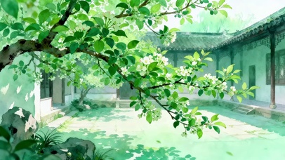 小院的绿色