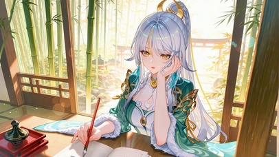 竹林幽窗里的兹白