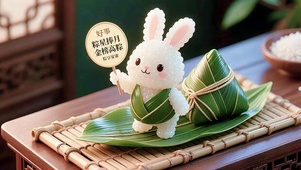 祝福的粽子小兔