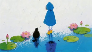 雨天小女孩