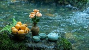 溪水独饮