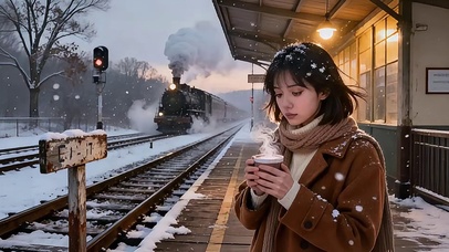 雪站暖咖・短发少女